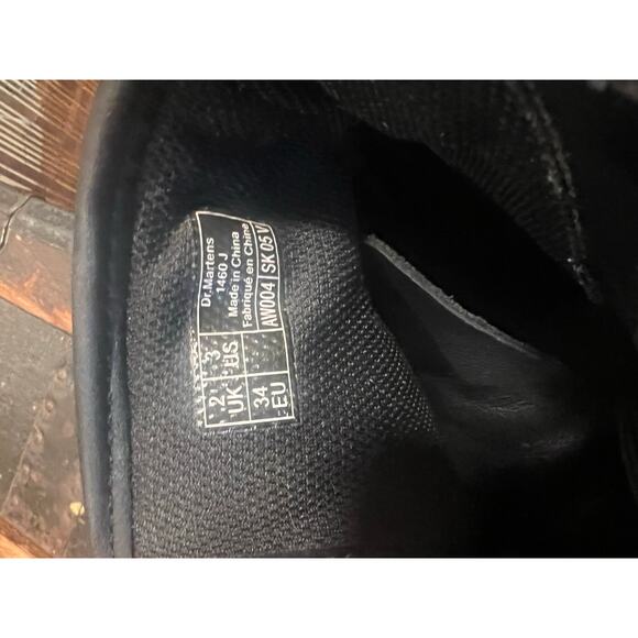 Dr. Martens 1460 Combat Boots Kids Black Size 3 - Picture 11 of 12